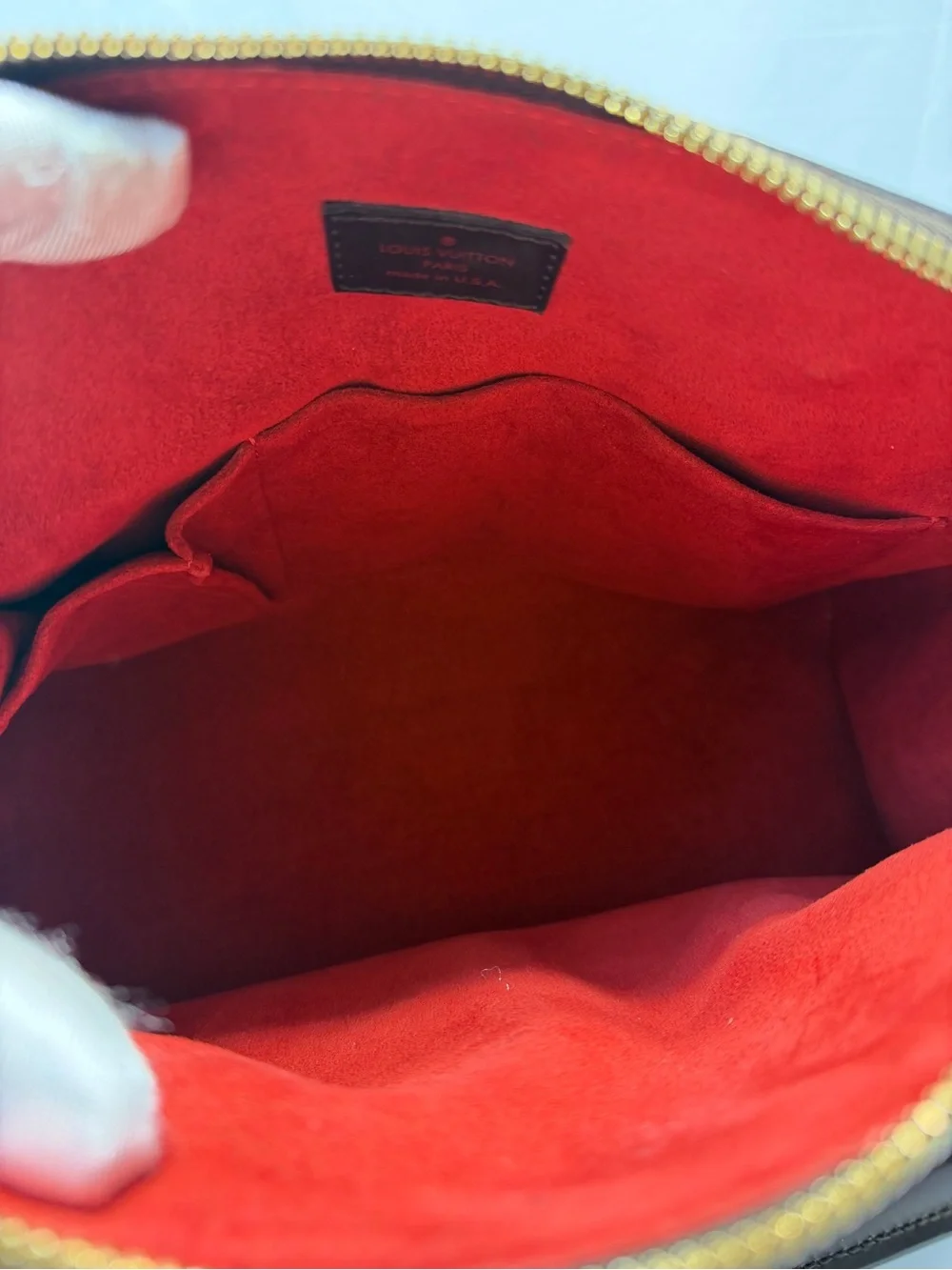 Louis Vuitton trevi  cloth Satchel with Gold Hardware